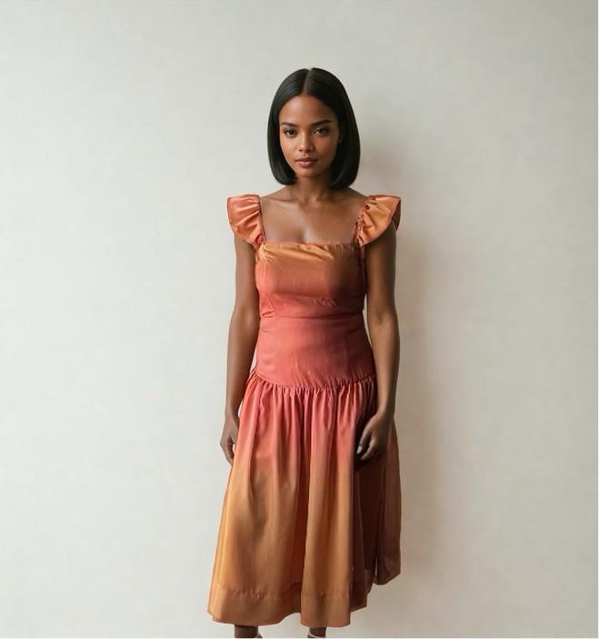 Tangerine|Maxi dress - House Of Mone