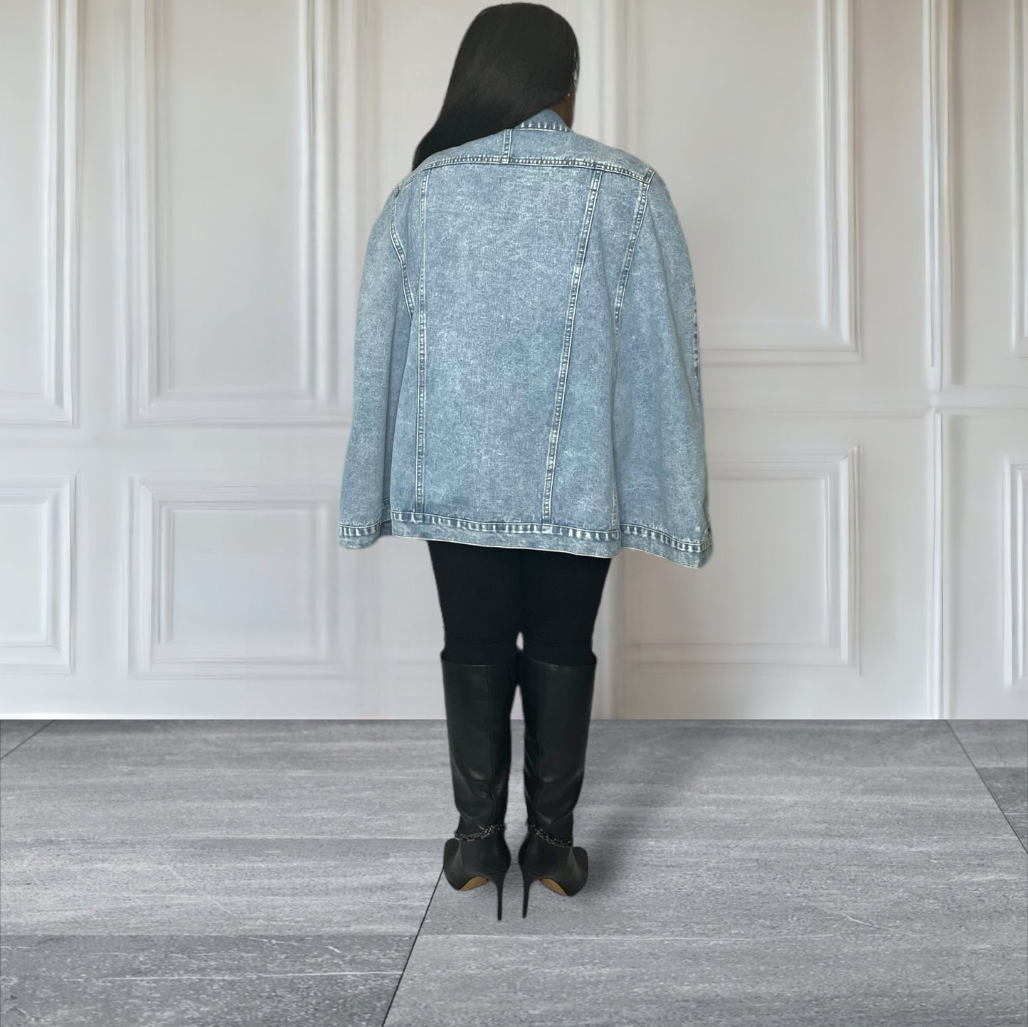 She's Covered Cape| Denim Cape